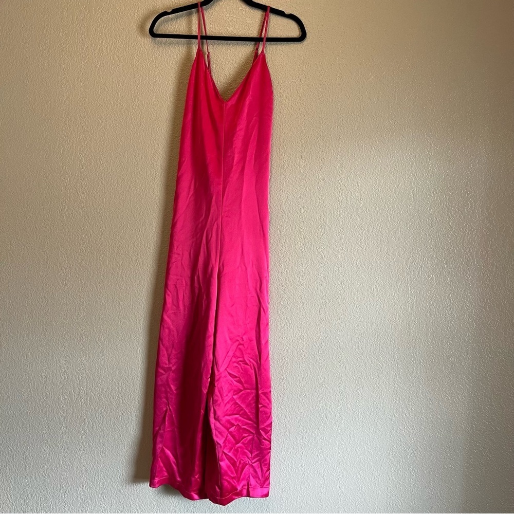 Victoria Secret V Neck Silky Cross Spaghetti Strap Jumpsuit, Womens Size M - Picture 6 of 10